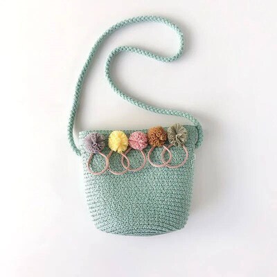 Summer Girl Crossbody Bag Fashion Girls Straw Shoulder Messe