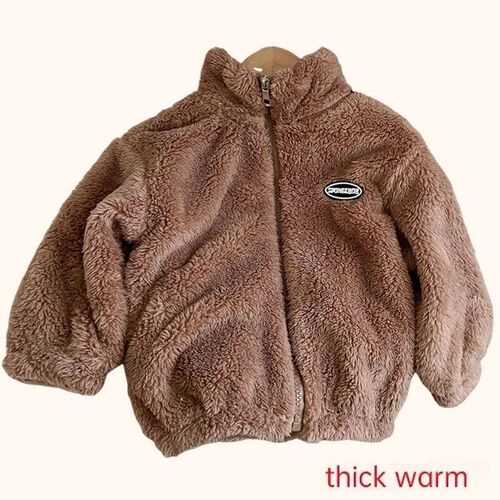 2023 New Autumn Winter Children Coat Fleece Thicken Warm Kid