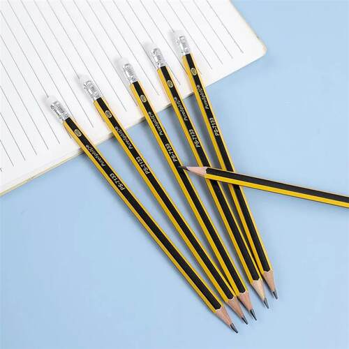 12PCS Woodcased Pencils with Eraser Pre-sharpened HB Lead Gr