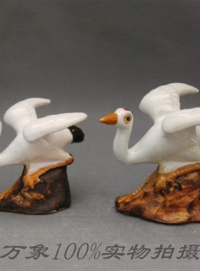 山水盆景鱼缸造景配件仙鹤丹顶鹤鹤陶瓷摆件动物装饰工艺品推荐