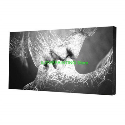 Black Canvas Painting Abstract Home Bedroom Decoration Wall