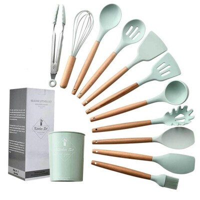 Kitchenware utensils cooking tools silicone spatula 11 set 1