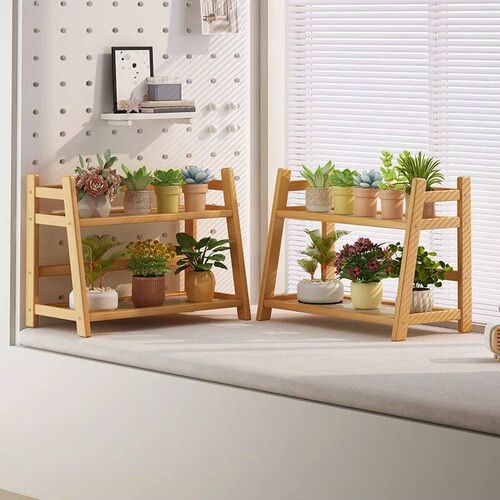 2 Layer Spice Caddy Shelf Bamboo Kitchen Storage Rack Deskto
