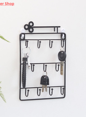Modern Style Iron Wall Mounted 11 Hangers Hooks Key Holder C
