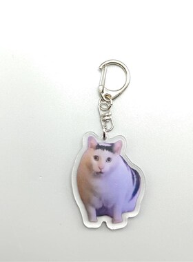 Rambling Goat Huh Cat Meme Keychain Confused Cat Memes Cat S