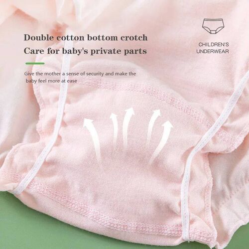 4 Pcs/Pack Cotton Baby Panties Summer Kids Training Shorts L