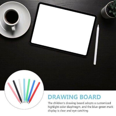 7 Pcs Graffiti LCD Stylus Child Pen Tablets Black Pens
