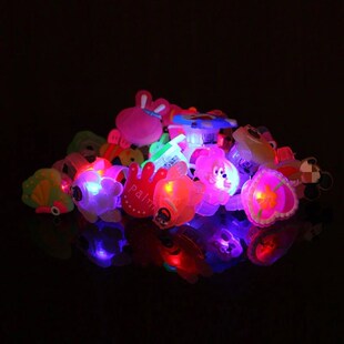 Cartoon Glowing Ring Juguetes Soft Glue Finger Light Flash C
