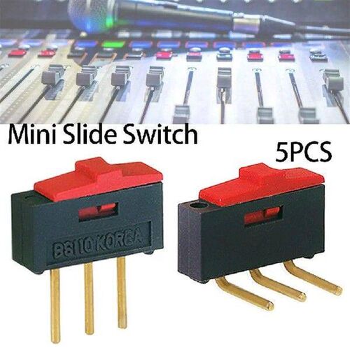 5 Pcs Red Durable Mini DC12V 0.3A 2 ition 3 Pin