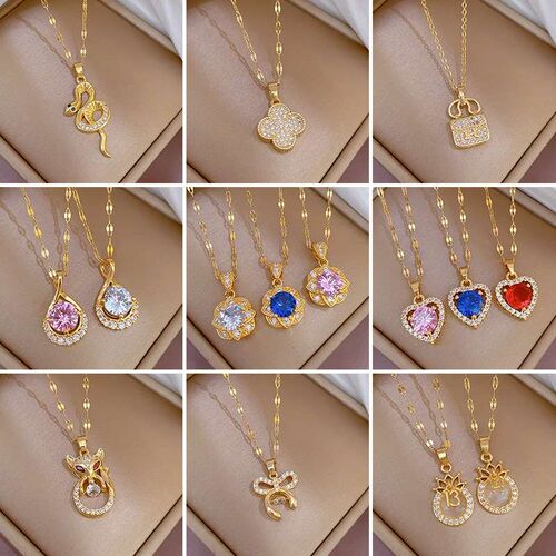 Titanium Steel Micro-inlay Elegant Light Luxury Full Diamond