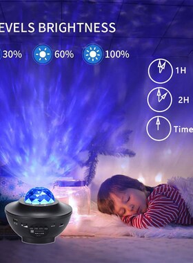 LED Star Projector Night Light Ocean Wave Galaxy Starry Sky