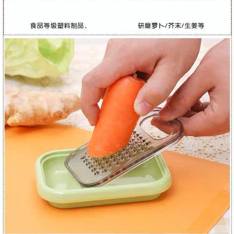 日本进口婴儿磨沫器便携幼儿辅食剥蒜器/压蒜器