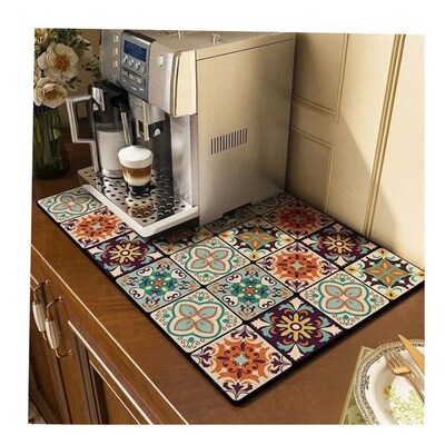 Kitchen Drain Pad Dish Drainer Mat Absorbent Dish Drying Mat