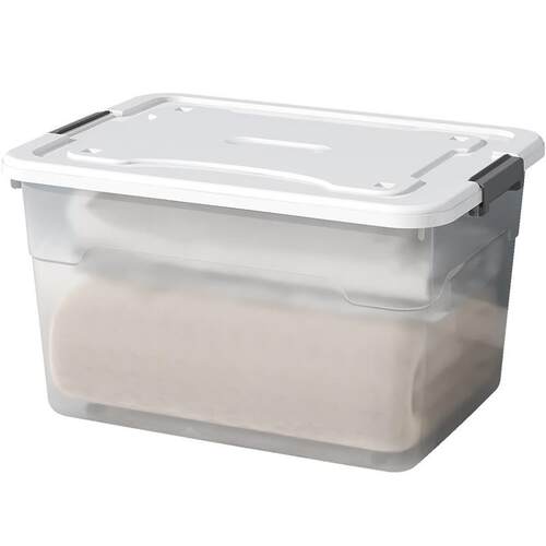 Large transparent plastic clothes quilt toy storage box big