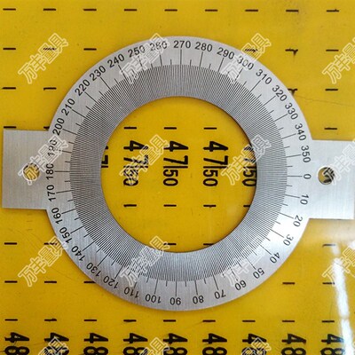 刻度盘定位孔盘圆形量角器角度测量器70x40x1 A049直销 恒久万丰