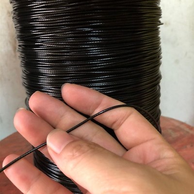 黑色包胶不锈钢钢丝绳直径1.5mm*100米细软钢丝绳广告吊绳套索绳