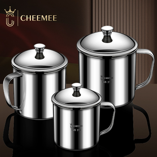 食品级316不锈钢茶杯茶水分离茶缸子怀旧老式高档喝水杯定制名字