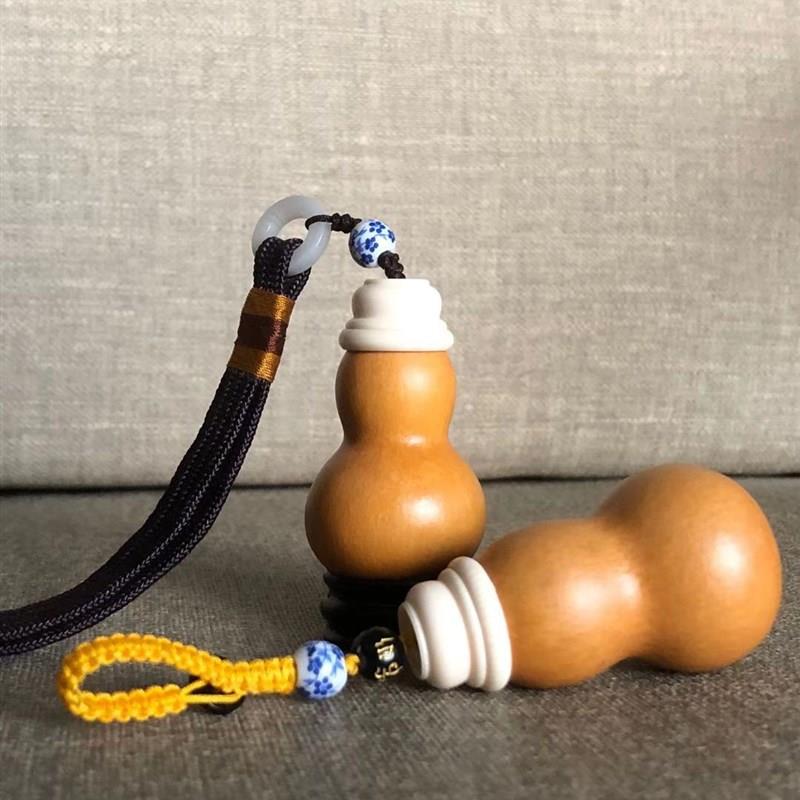 装救心丸香料天然手捻葫芦镶口瓶子口径可拧开的小葫芦手把件挂件