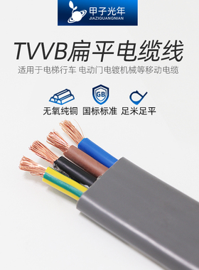 TVVB扁平电缆线6/10/16/25平方行车电缆 电动伸缩门电缆 随行电缆