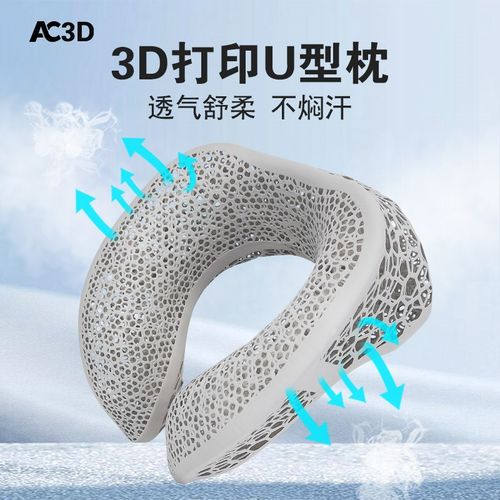 3D打印U型枕旅行枕护颈便携坐飞机高铁汽车用头枕颈椎护脖靠脖枕 - 封面
