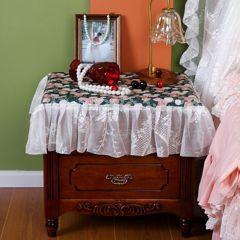 轻法式布艺盖巾防水隔油多功能装饰罩床头柜圆桌小方巾小家电盖布,居家布艺,万能盖巾,淘宝优惠券,粉丝福利购,淘宝优惠卷