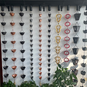 铝合金装 饰排水雨链屋檐金属导水链别墅庭院导水雨链景观接水雨链