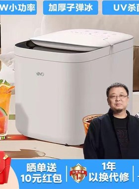 VINO威诺制冰机全自动家用小型迷你小功率快速冰块机15KG
