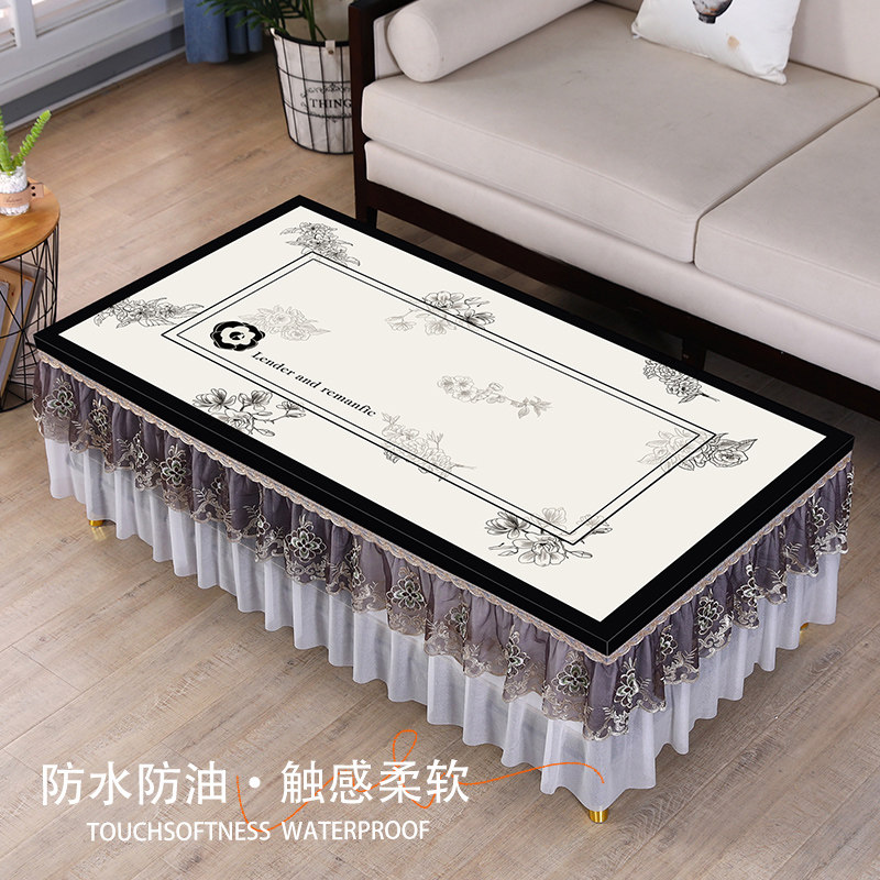 客厅茶几桌布罩套2024新款全包长方形防水防油免洗皮革印花餐桌布,居家布艺,桌布,淘宝优惠券,粉丝福利购,淘宝优惠卷