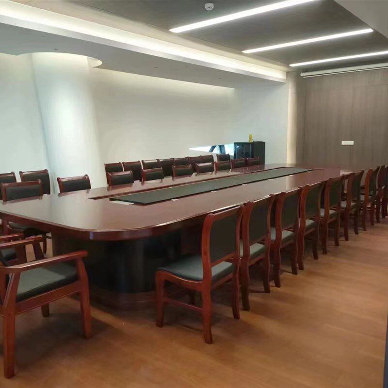 大型会议桌长桌会议室椭圆形培训洽谈开会桌多人高档办公桌椅组合