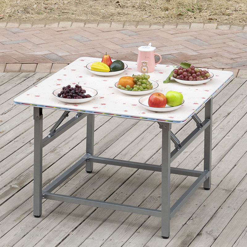 家用吃饭小桌子折叠餐桌出租房吃饭写字矮小饭桌折叠桌饭桌正方形