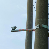 监控支架电线杆抱箍支架 加长电杆小球机支架监控摄像机室外支架