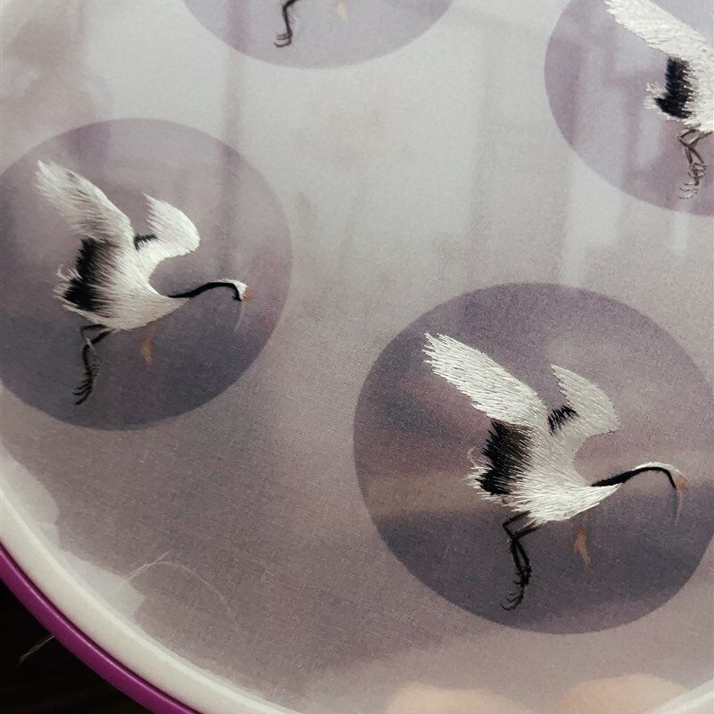 手工刺绣苏绣双面绣车挂件书包装饰Diy材料包套件古风鹤舞,特色手工艺,刺绣,淘宝优惠券,粉丝福利购,淘宝优惠卷