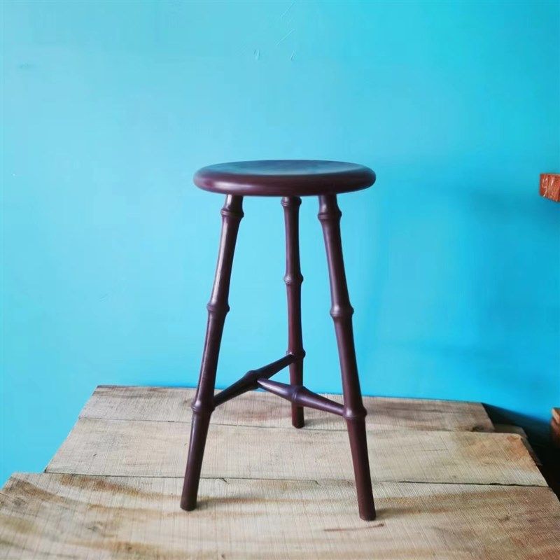吧台凳高脚凳实木中古高凳圆凳木凳创意竹节凳奶茶咖啡店餐凳,住宅家具,其它凳子,淘宝优惠券,粉丝福利购,淘宝优惠卷