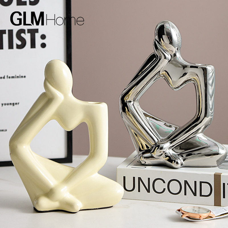 创意抽象人物艺术花瓶摆件客厅桌面干花插花摆设电视柜酒柜装饰品,家居饰品,仿真花/假花,淘宝优惠券,粉丝福利购,淘宝优惠卷