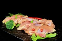 Halal fresh, low-fat, skinless and boneless chicken leg meat, fresh frozen boneless with skin, children's hamburger, fitness chicken cutlet thumbnail 2