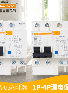 天津梅兰日兰家用小型漏电保护器G45LE1P2P3P4P保护漏电空气开关