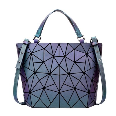 ladies Luminous bao bag geometric bags for women 2020 Quilte