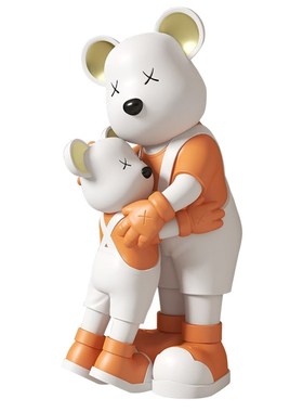 创意卡通亲子拥抱暴力熊装饰品客厅电视柜沙发旁大型摆件乔迁礼品