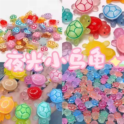 Glow-in-the-Dark Transparent Small Turtle Resin Craft Access