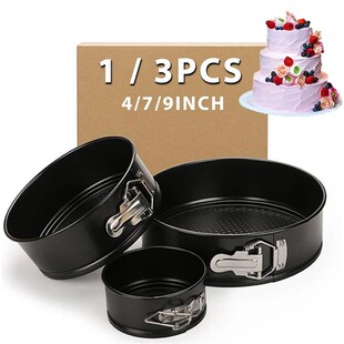 1PC, 3PCS Cake Pan Set, Round Nonstick Baking Pans Spring Fo