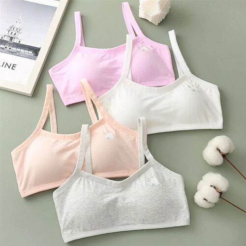 Teen Seamless Bra Full Cup Cotton Underwear Sleep Bra Teen U