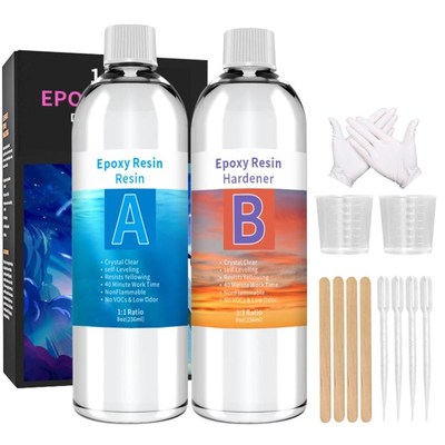 Crystal Epoxy Resin Kit AB Glue Hard Glue DIY Supplies For A