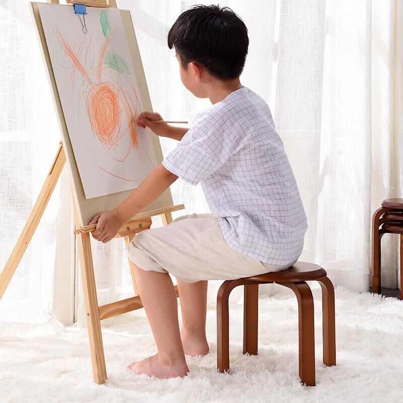 凳 子简约板 凳创意圆 凳矮 凳换鞋 凳家用小木 凳收纳套装礼物