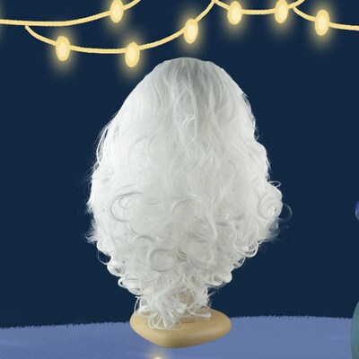 santa claus a white beard eyebrows bald wig anime cos wig