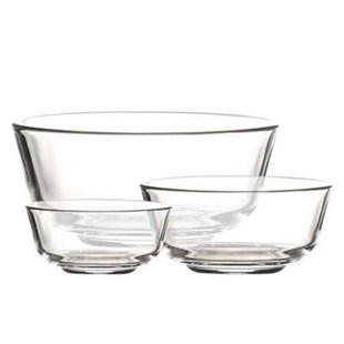 Transparent glass salad bowl family resistant cover instant
