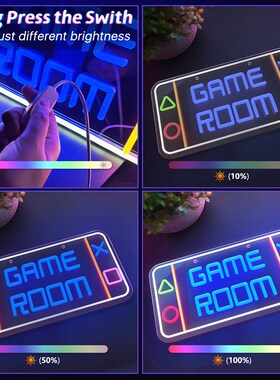 Led Game Room Neon Signs Dimmable Neon Lights for Bedroom Wa