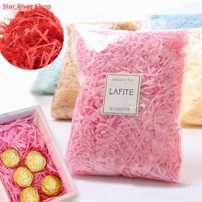 DIY Colorful Shredded Crinkle Paper Raffia Candy Boxes Weddi