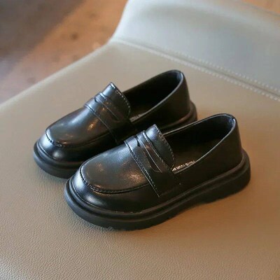 Children Leather Shoes for Boys Girls Kids Loafers Slip-on S
