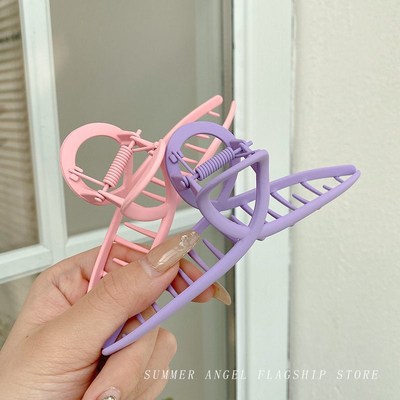 Catch Clip Large Hair Claw Color Cross Shark Clip Korea Mora