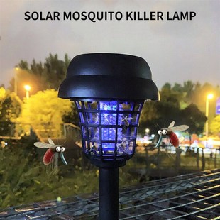 新款 Solar LED Light Pest Bug Zapper Insect Mosquito Killer